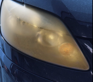 before headlight restoration